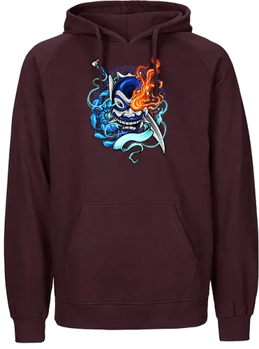 blue spirit tattoo - mask, japan - Fairtrade Hoodie