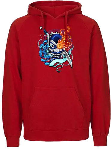 blue spirit tattoo - mask, japan - Fairtrade Hoodie