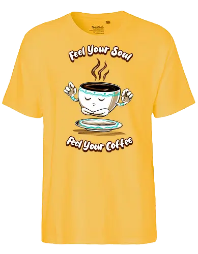coffee meditation - zen, coffee - Fairtrade T-Shirt
