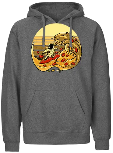 cheesy wave - pizza, astronaut, grt wave - Fairtrade Hoodie