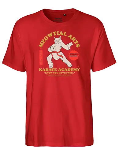 Meowtial Arts - martial arts, sport, karate, cat, katze - Fairtrade T-Shirt