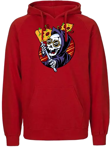 dead by pizza - pizza, death - Fairtrade Hoodie
