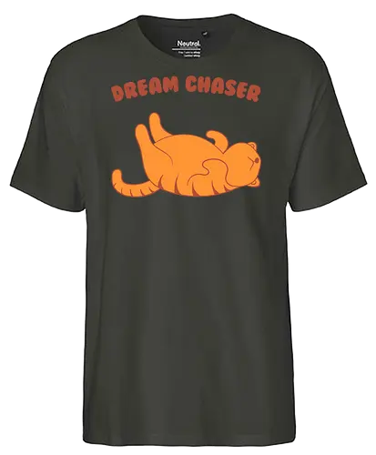 Dream Chaser - Cozy, cat, sleepy - Fairtrade T-Shirt