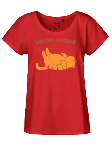 Dream Chaser - Cozy, cat, sleepy - Fairtrade Girl Shirt