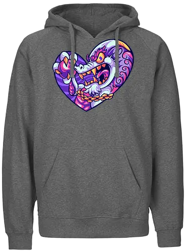 dragon in love - dragon - Fairtrade Hoodie