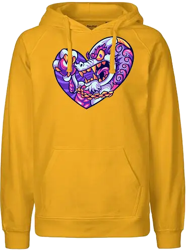 dragon in love - dragon - Fairtrade Hoodie