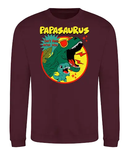 Papasaurus - dinosaur, t-rex - Sweatshirt