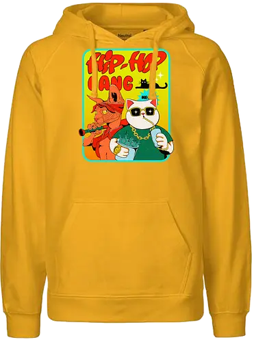 Hip Hop Gang - cat, cool - Fairtrade Hoodie