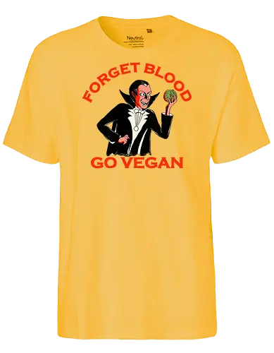 Forget Blood Go Vegan - dracula, cabbage, vampire - Fairtrade T-Shirt