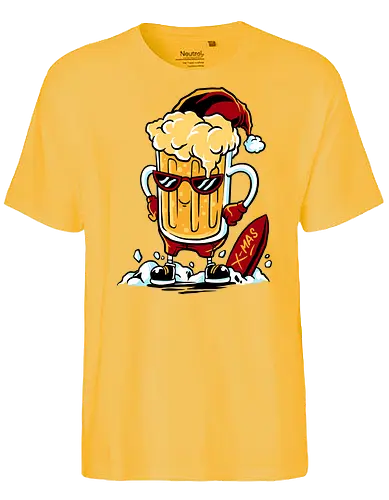 xmas fun - Santa, beer - Fairtrade T-Shirt
