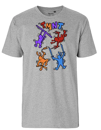 doodle ninja - turtle, power - Fairtrade T-Shirt