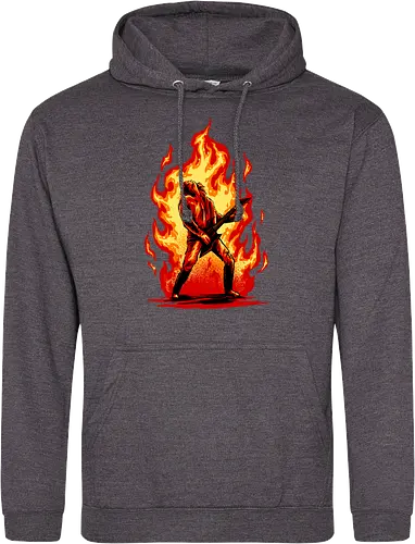 burning guitar