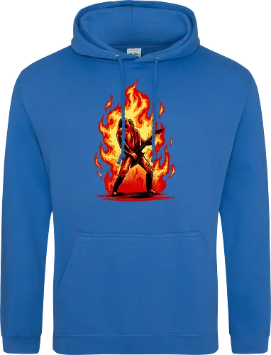 burning guitar
