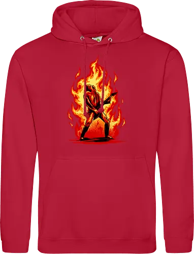 burning guitar