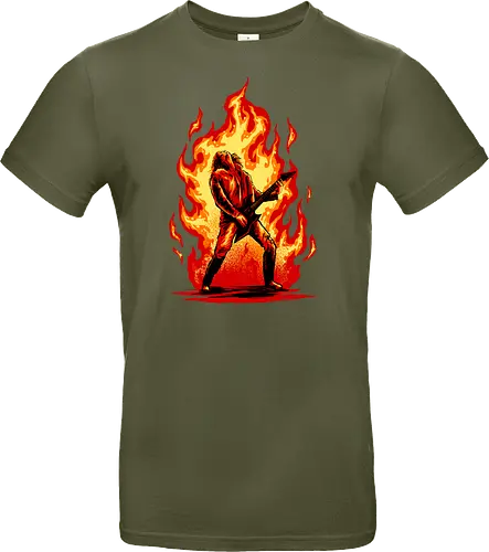 burning guitar