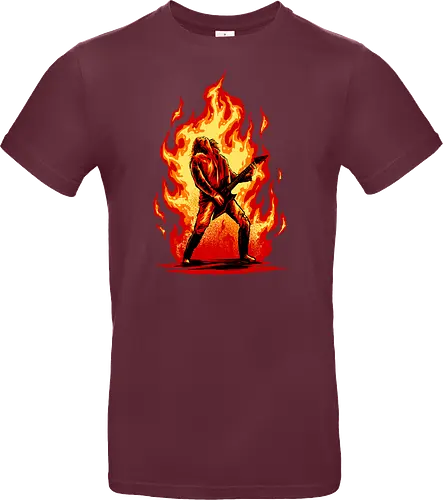 burning guitar