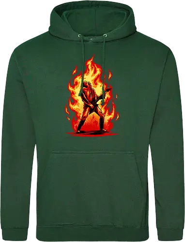 burning guitar
