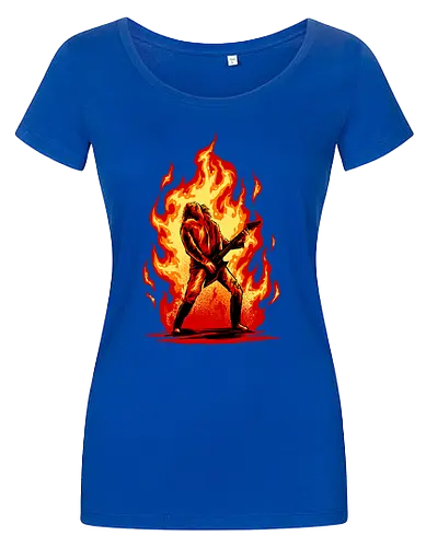 burning guitar
