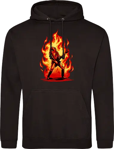 burning guitar