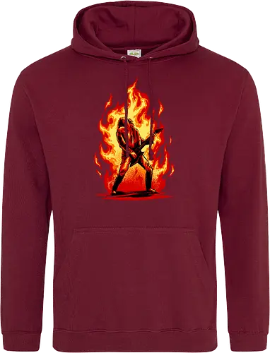 burning guitar