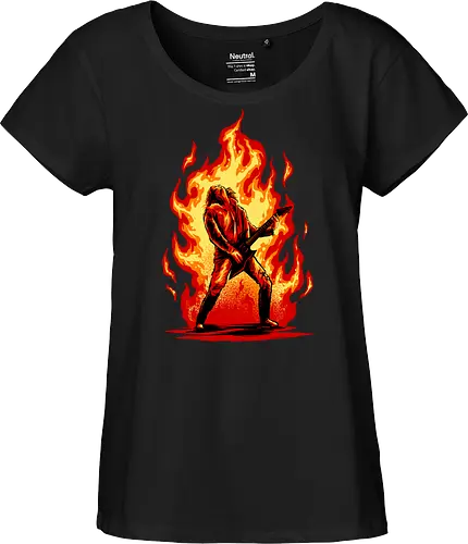burning guitar