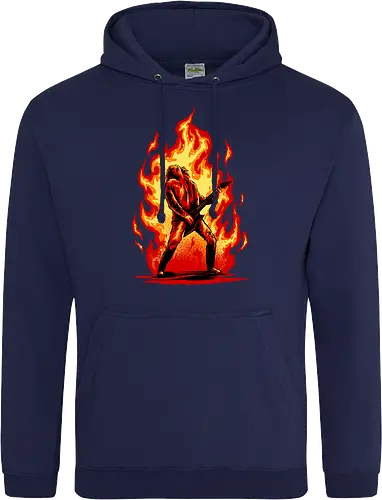 burning guitar