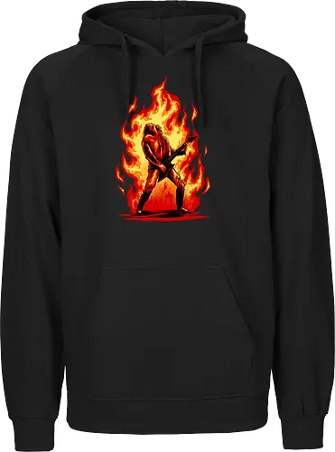 burning guitar