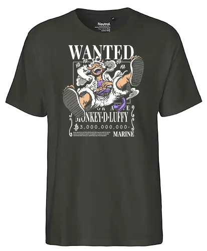 Strawhat Gr 5 bounty - Wanted, luffy, pirate, piece, anime, manga - Fairtrade T-Shirt