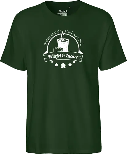 WuZ Logo weiß - Würfel und Zucker, brettspiel - Fairtrade T-Shirt