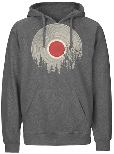 Forest Vinyl - forest, vinyl, schallplatte, wald, nature - Fairtrade Hoodie
