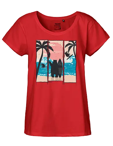 Wild Surfers - bär, holidays, meer, urlaub, br - Fairtrade Girl Shirt