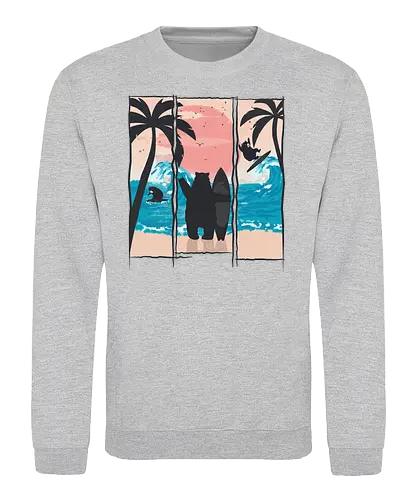 Wild Surfers - bär, holidays, meer, urlaub, br - Sweatshirt