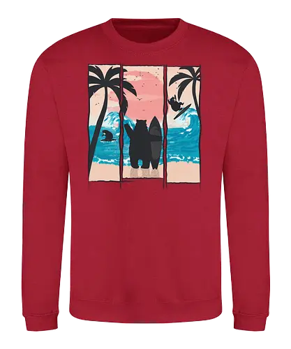 Wild Surfers - bär, holidays, meer, urlaub, br - Sweatshirt