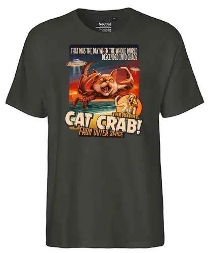The Giant Cat Crab From Outer Space - cat, katze, krabbe, alien, outer space - Fairtrade T-Shirt