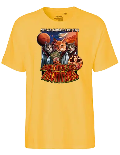 Cats From Mars - cat, katze, mars, alien - Fairtrade T-Shirt