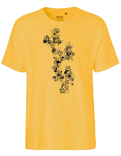Original Hexagon - fern, farn, drawing, zeichnung - Fairtrade T-Shirt