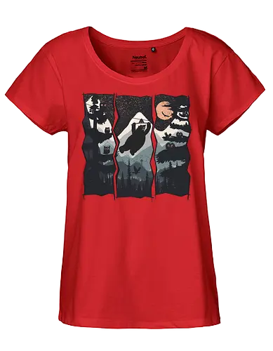Wild Zipline - bär, Scenery, nature, Brs - Fairtrade Girl Shirt