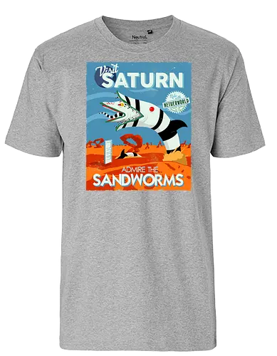 Visit Saturn - worms, betelgeuse - Fairtrade T-Shirt