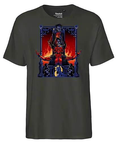 Enter the Darkness - devil, unicorn, monster, hell, hölle - Fairtrade T-Shirt