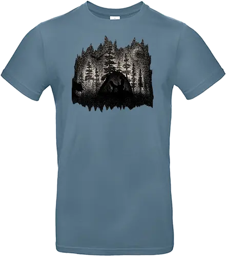 Campfire Stories - camping, nature, Dots, bär, br - Standard T-Shirt