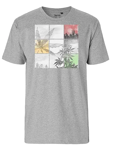 Weed Colors - art, mosaik - Fairtrade T-Shirt