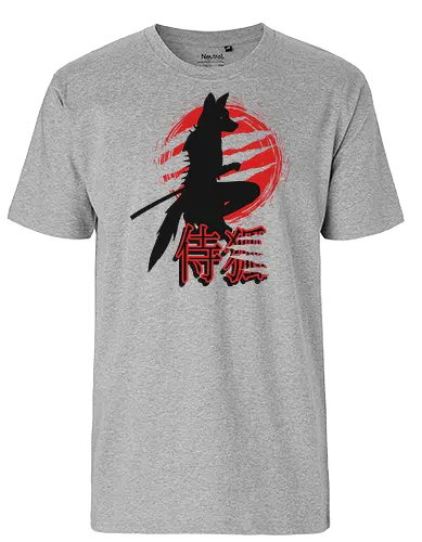 Killa Fox - fuchs, samurai, ninja, shinobi, killer - Fairtrade T-Shirt