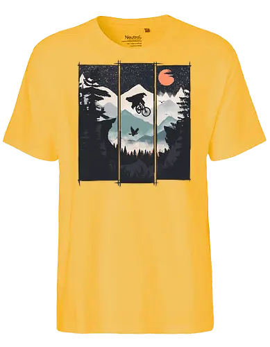 MTB Bear Rider - bär, Mountain Bike, bicycle, fahrrad, bear - Fairtrade T-Shirt