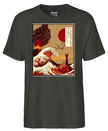 The Great Wave off Lava - kanagawa, lava, vulkan, Volcano, grt wave - Fairtrade T-Shirt