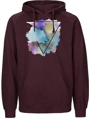 Bear and Bears - triangle, bear - Fairtrade Hoodie