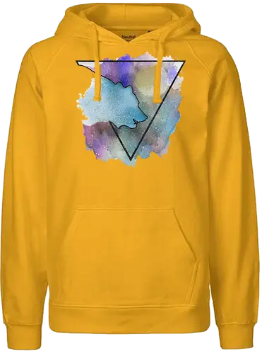 Bear and Bears - triangle, bear - Fairtrade Hoodie