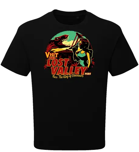 The Lost Valley - t-rex, tomb, Croft - Oversize T-Shirt