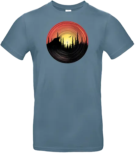 Forest Silence Vinyl - nature, forest, Sunrise - Standard T-Shirt