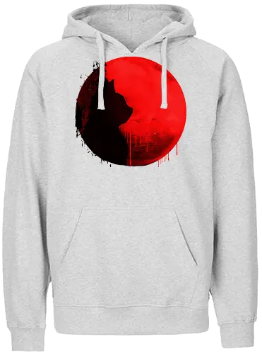 Awesome Cute Cats - Blood Moon, cat, cute - Fairtrade Hoodie