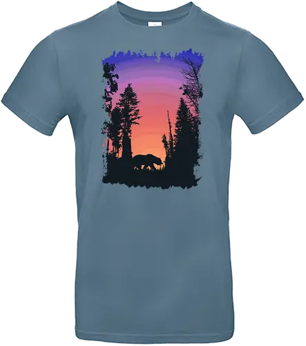 Bear and Bears - bär, sonnenuntergang, sunset, natur - Standard T-Shirt